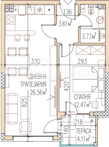 Satılık  1 yatak odası Plovdiv , Ostromila , 65 metrekare | 93392664 - görüntü [2]