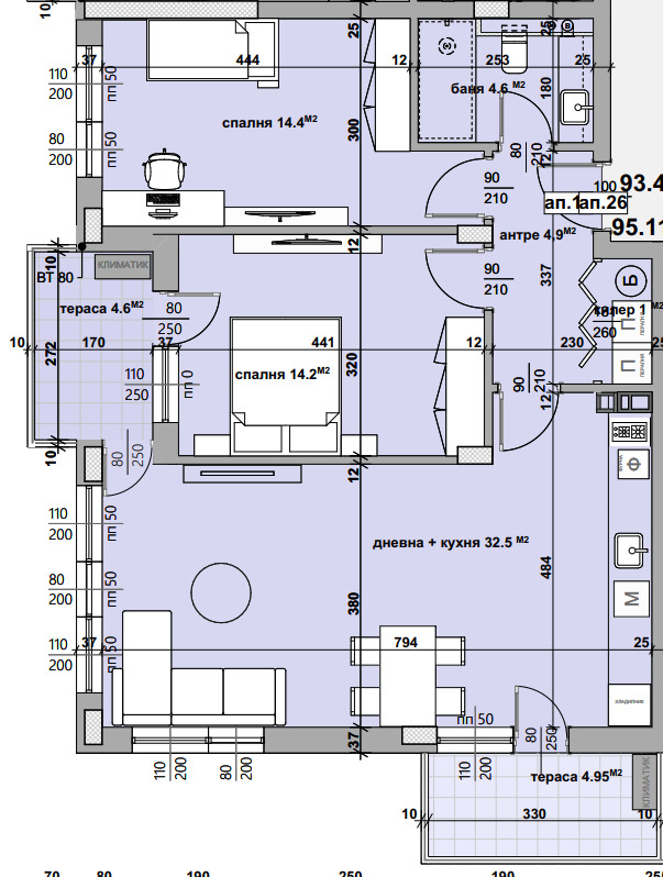 For Sale  2 bedroom Stara Zagora , Kazanski , 112 sq.m | 83226606 - image [2]