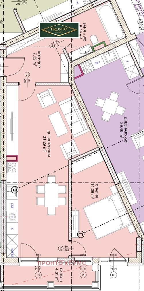 Продава 2-СТАЕН, гр. София, Малинова долина, снимка 2 - Апартаменти - 54079570