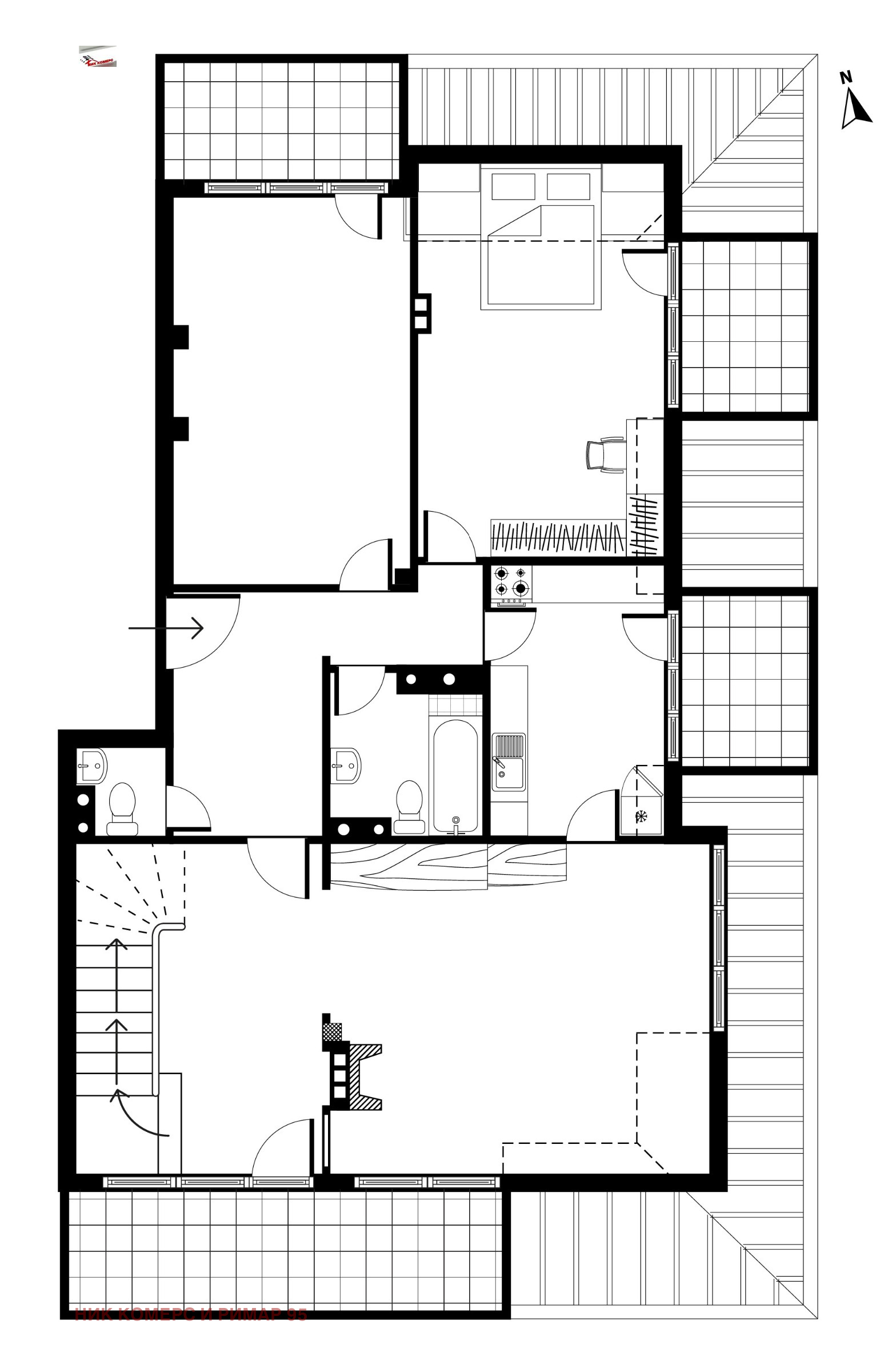 Продава МЕЗОНЕТ, гр. София, Лозенец, снимка 2 - Апартаменти - 53392785