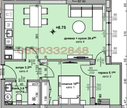 Продава 2-СТАЕН, гр. Стара Загора, Аязмото, снимка 8 - Aпартаменти - 48768835