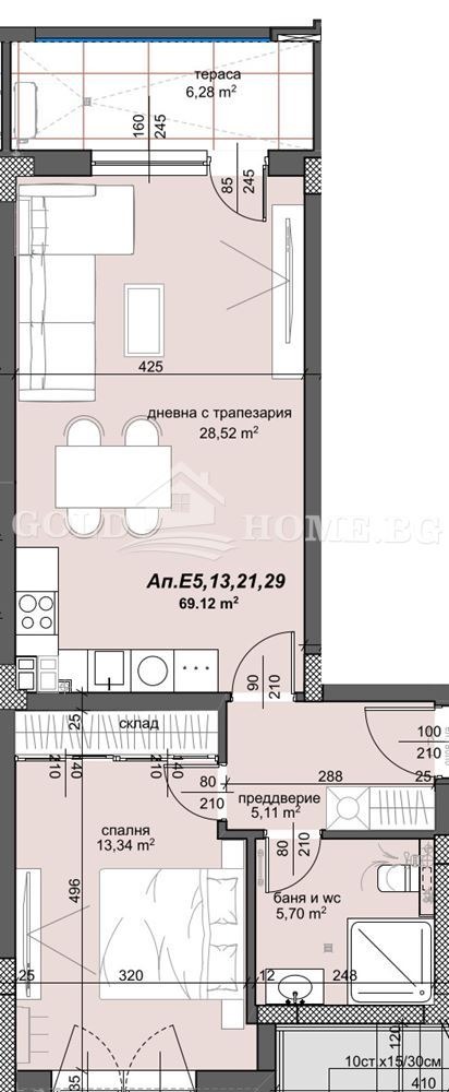 Продава 2-СТАЕН, гр. Пловдив, Тракия, снимка 3 - Апартаменти - 53723249