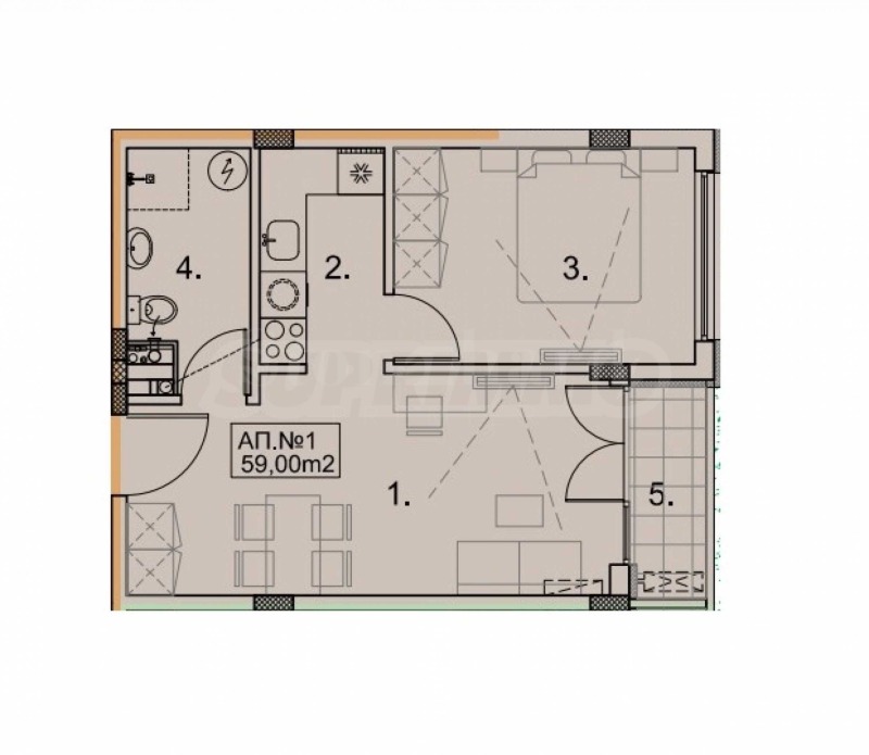 For Sale  1 bedroom region Burgas , k.k. Slanchev bryag , 58 sq.m | 62905607 - image [9]