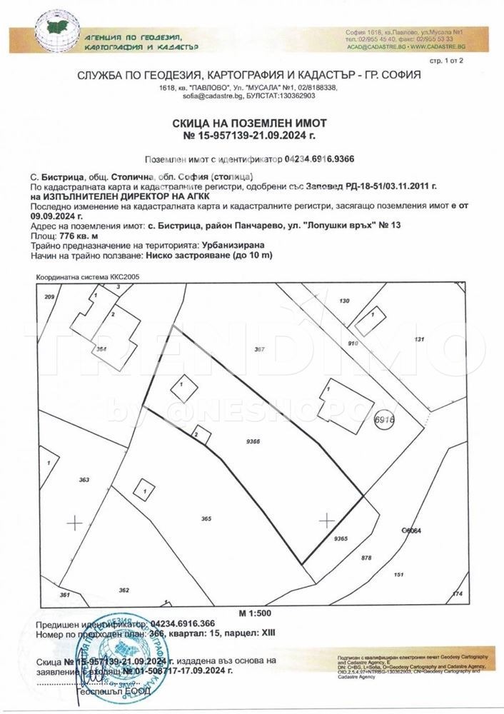 For Sale  Plot Sofia , Pancharevo , 776 sq.m | 94944319 - image [3]