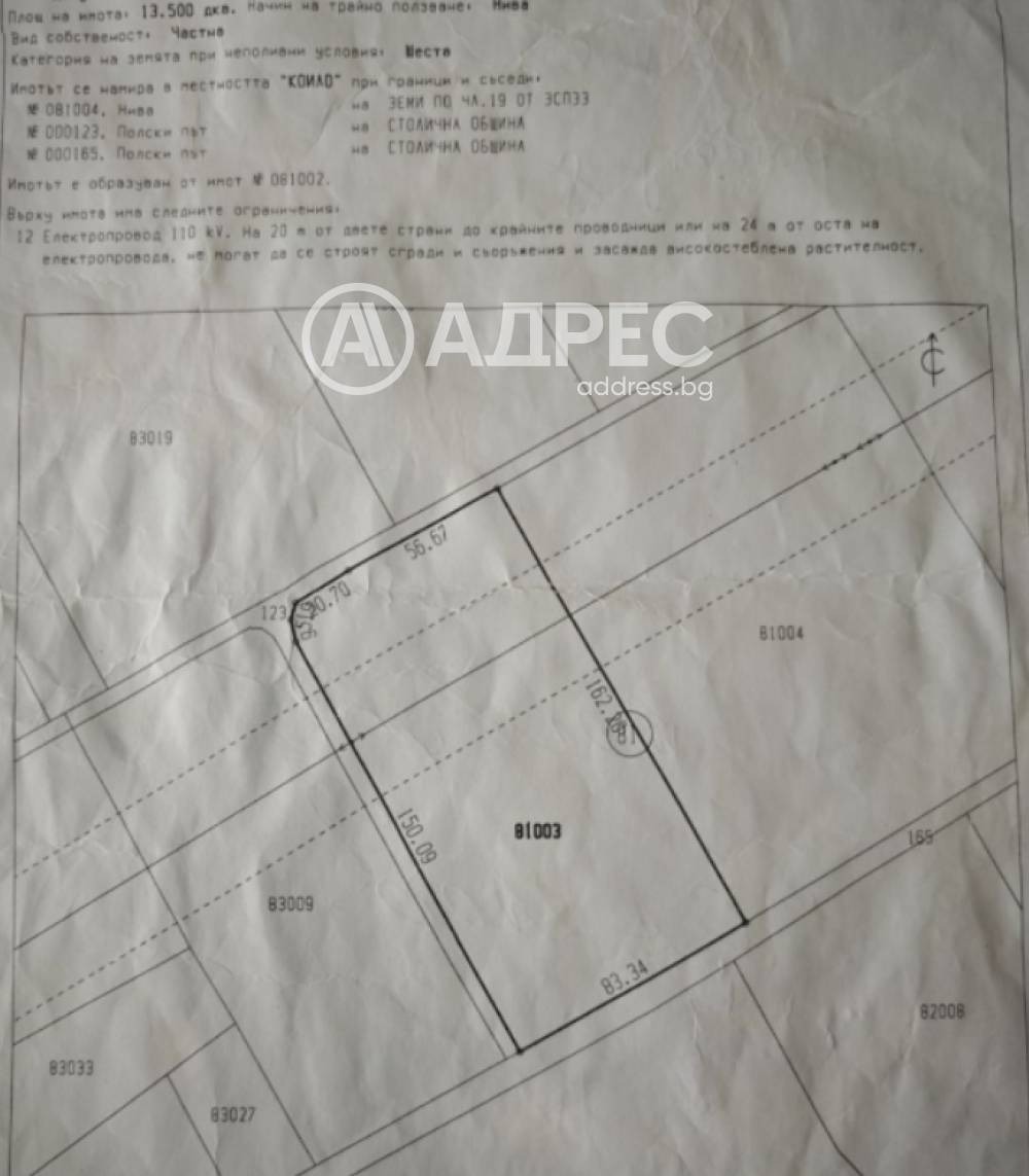 Продава ПАРЦЕЛ, гр. София, гр. Банкя, снимка 2 - Парцели - 56371799