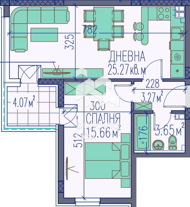 На продаж  1 спальня Пловдив , Тракия , 76 кв.м | 63722245 - зображення [4]