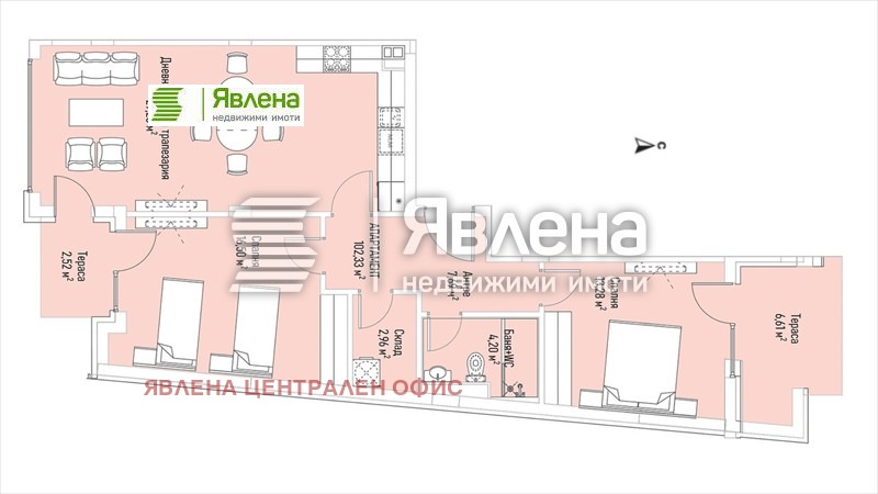 Продава 3-СТАЕН, гр. София, Лозенец, снимка 3 - Aпартаменти - 48105916