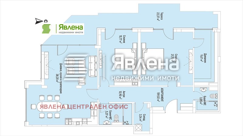 Продава 3-СТАЕН, гр. София, Лозенец, снимка 4 - Aпартаменти - 48105916