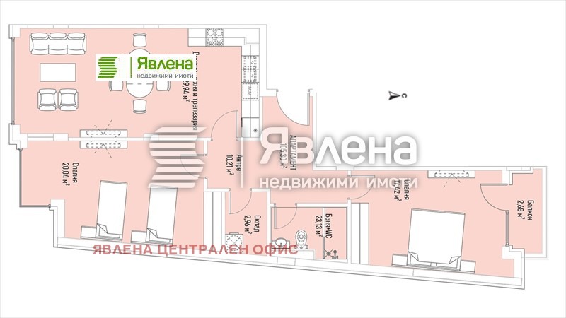 Продава 3-СТАЕН, гр. София, Лозенец, снимка 2 - Aпартаменти - 48105916