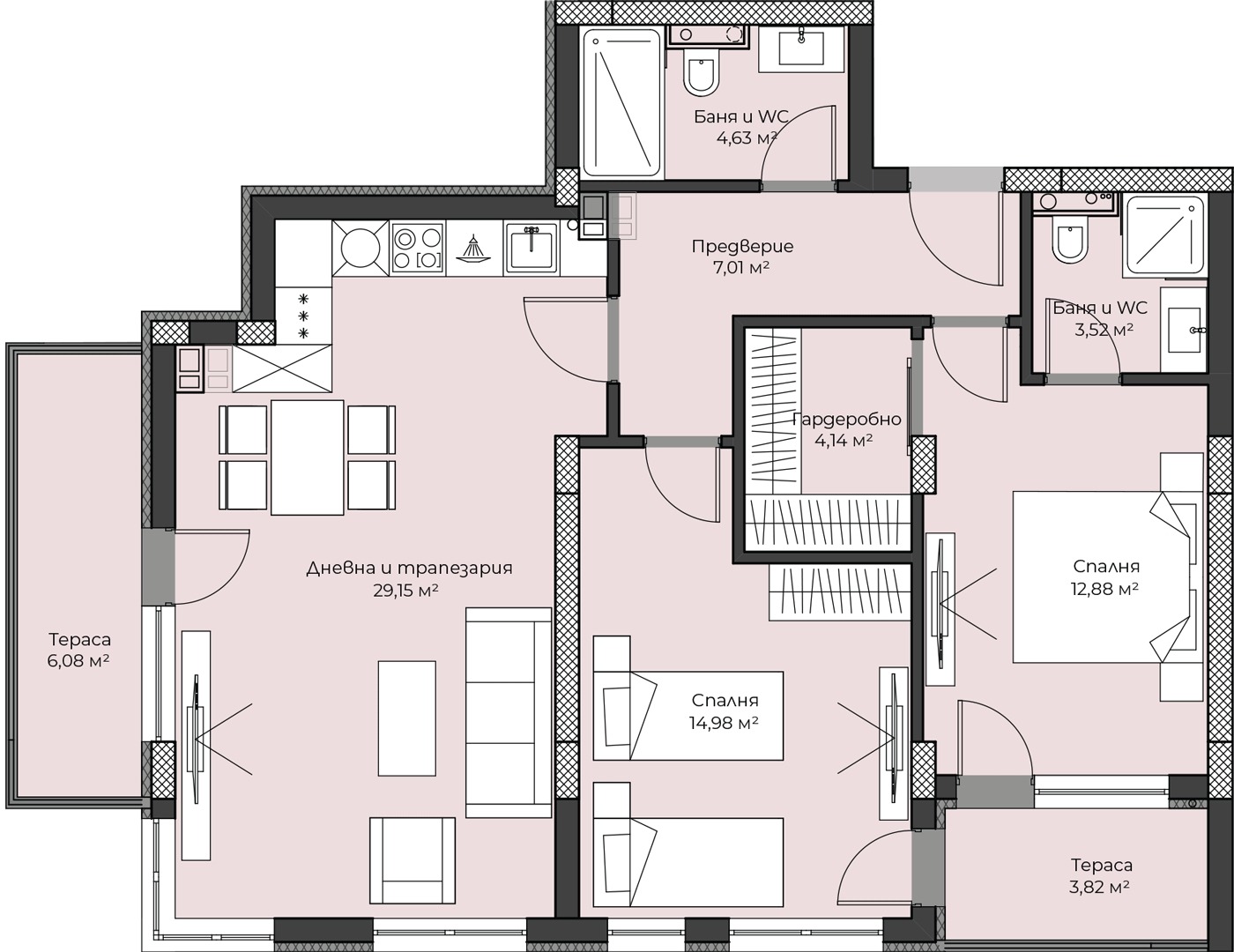 Продава 3-СТАЕН, гр. Пловдив, Христо Смирненски, снимка 2 - Апартаменти - 46464829