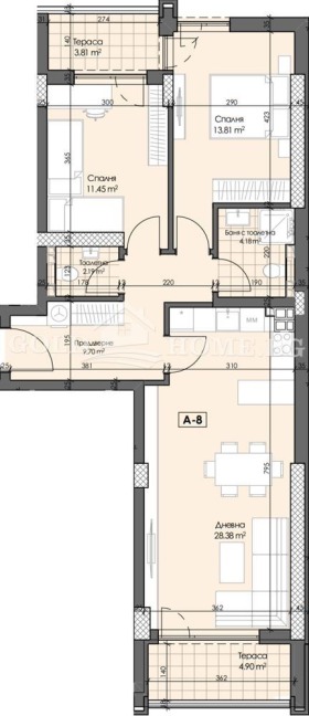 2 chambres Gagarin, Plovdiv 10