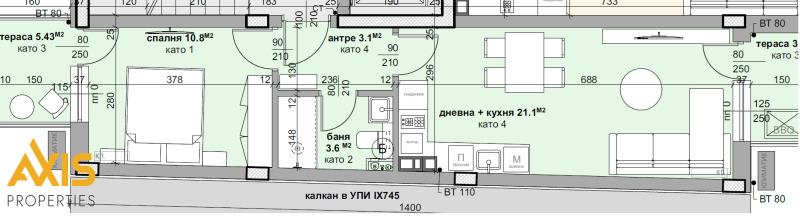 На продаж  1 спальня Стара Загора , Център , 82 кв.м | 96906249 - зображення [3]