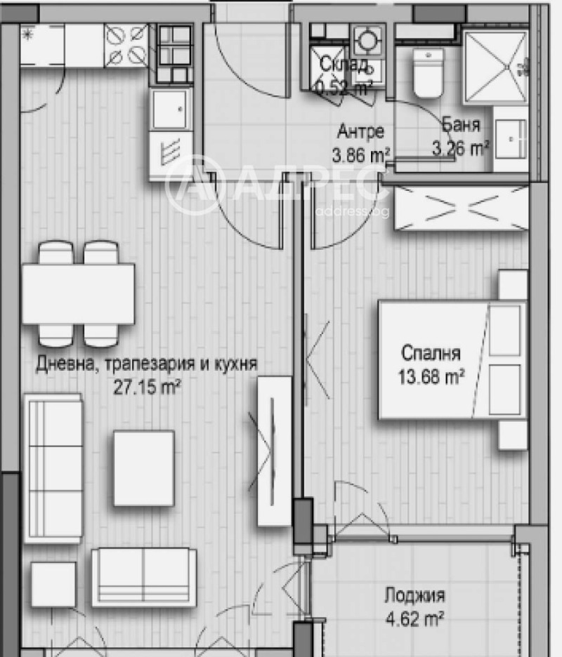 Продава 2-СТАЕН, гр. София, Хладилника, снимка 3 - Aпартаменти - 48187879