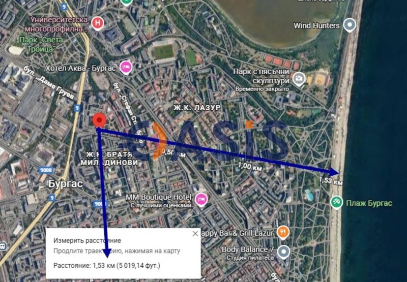 Продава 2-СТАЕН, гр. Бургас, Център, снимка 10 - Апартаменти - 53522722