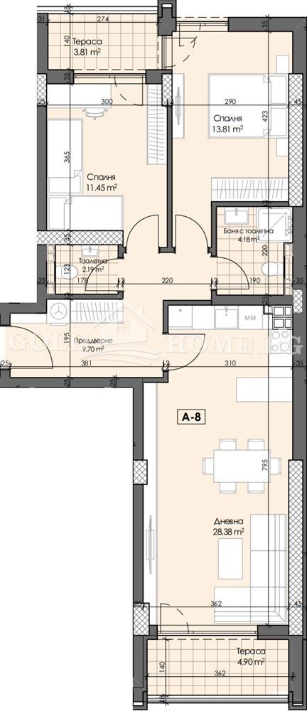 Продается  2 спальни Пловдив , Гагарин , 85 кв.м | 68010926 - изображение [10]