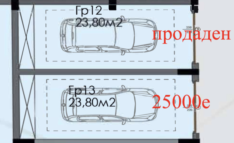 In vendita  Box auto Sofia , Moderno predgradie , 37 mq | 30704374 - Immagine [2]