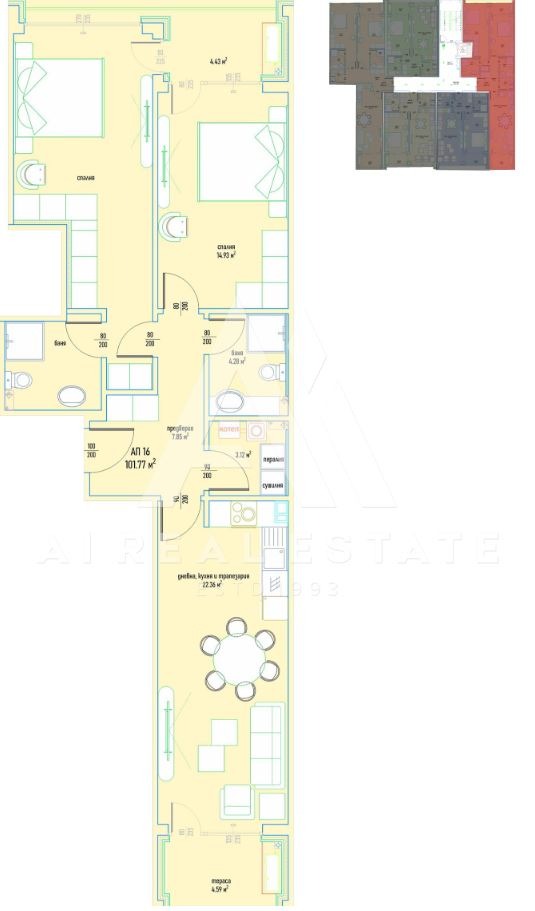 Продава 3-СТАЕН, гр. София, Малинова долина, снимка 5 - Апартаменти - 55522298