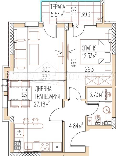 Satılık  1 yatak odası Plovdiv , Ostromila , 69 metrekare | 49646831 - görüntü [3]