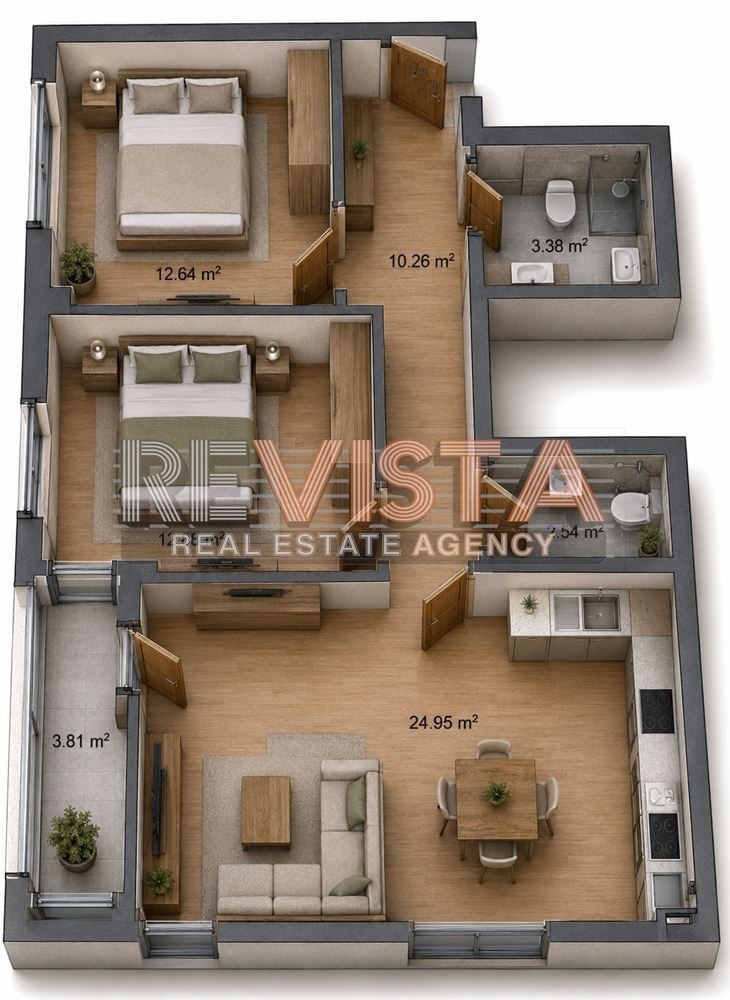 Продава 3-СТАЕН, гр. Пловдив, Младежки Хълм, снимка 2 - Апартаменти - 55324800