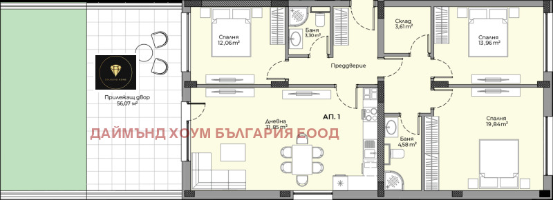 Til salgs  3 soverom Plovdiv , Hristo Smirnenski , 191 kvm | 53205029 - bilde [2]