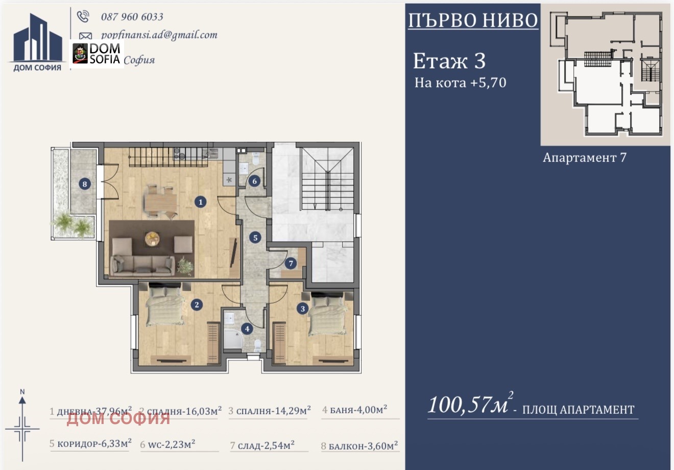 Продава МНОГОСТАЕН, гр. София, м-т Гърдова глава, снимка 6 - Апартаменти - 54297758