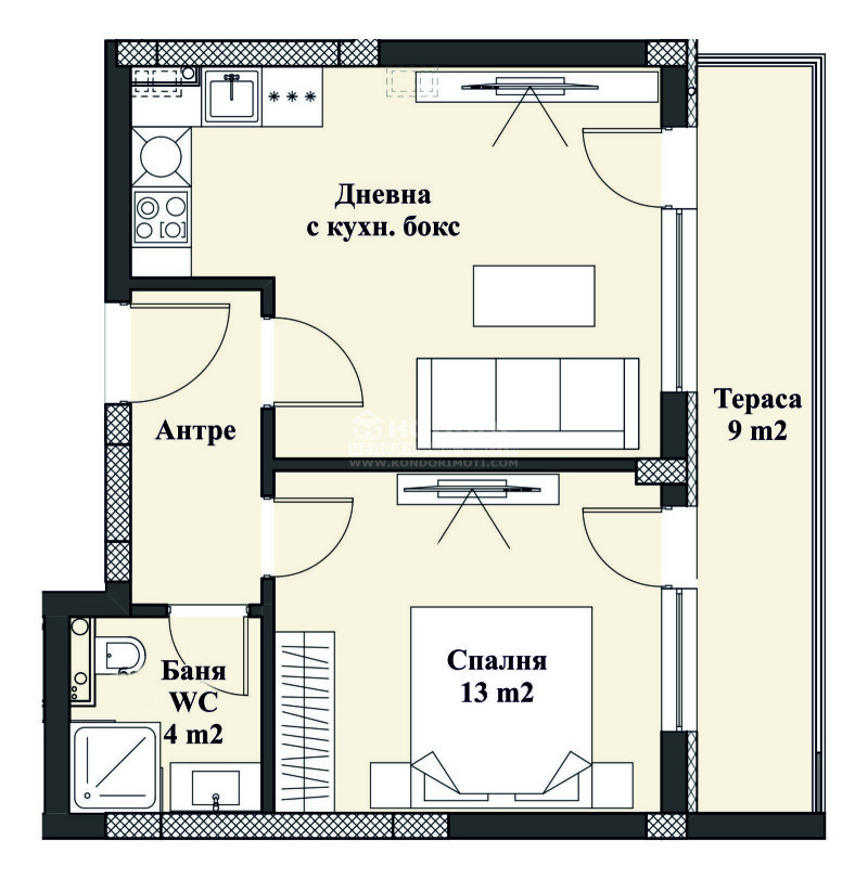 À venda  1 quarto Plovdiv , Hristo Smirnenski , 71 m² | 27858812