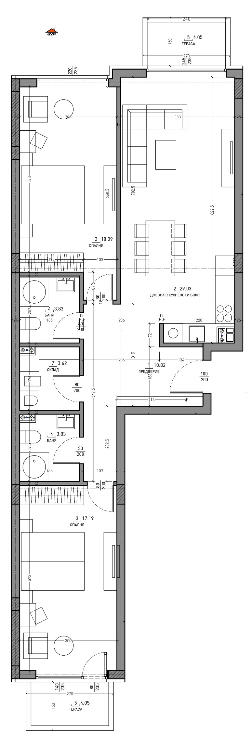 De vânzare  2 dormitoare Sofia , Malinova dolina , 132 mp | 39878991