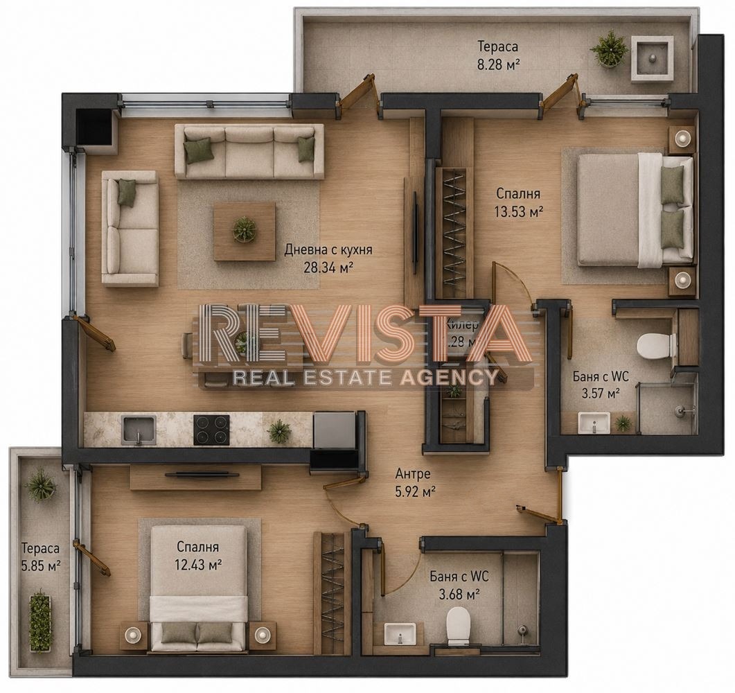 Продава 3-СТАЕН, гр. Пловдив, Младежки Хълм, снимка 2 - Апартаменти - 55322811