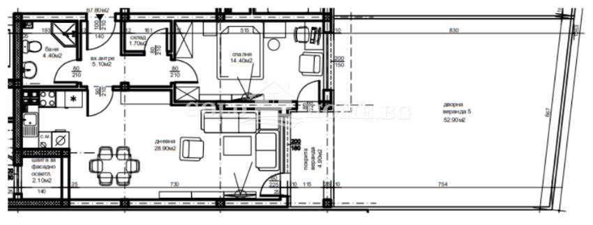 Продава 2-СТАЕН, гр. Пловдив, Остромила, снимка 2 - Апартаменти - 54878458