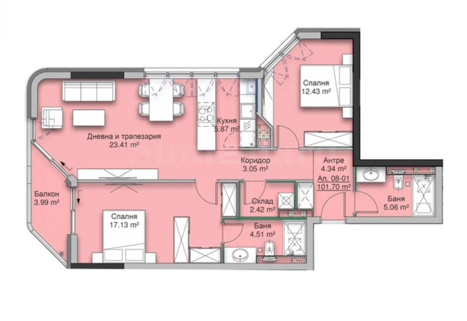 Продава 3-СТАЕН, гр. София, Кръстова вада, снимка 12 - Апартаменти - 53987762