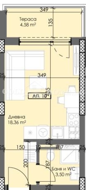 For Sale  Studio Plovdiv , Trakiya , 32 sq.m | 46179231 - image [4]