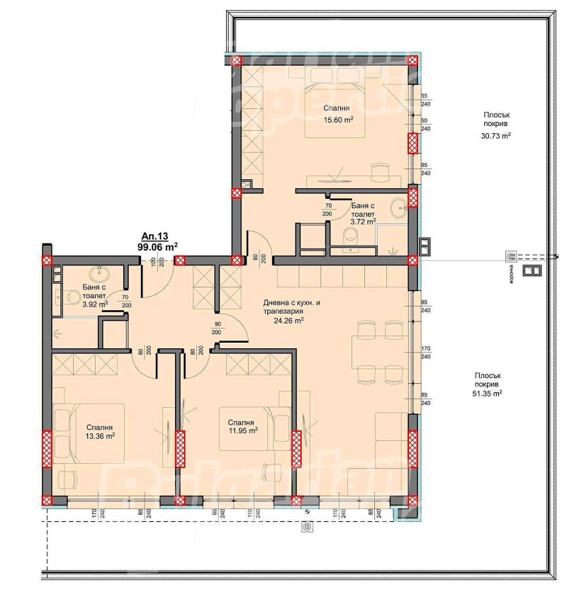 Te koop  3 slaapkamers Varna , Vinitsa , 197 m² | 89411622 - afbeelding [3]