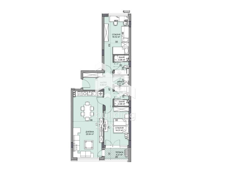 Til salg  2 soveværelser Plovdiv , Gagarin , 116 kvm | 56921797 - billede [2]