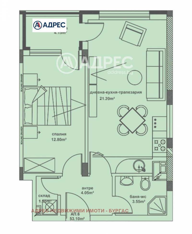 Продава  2-стаен град Бургас , Меден рудник - зона Д , 60 кв.м | 13130857