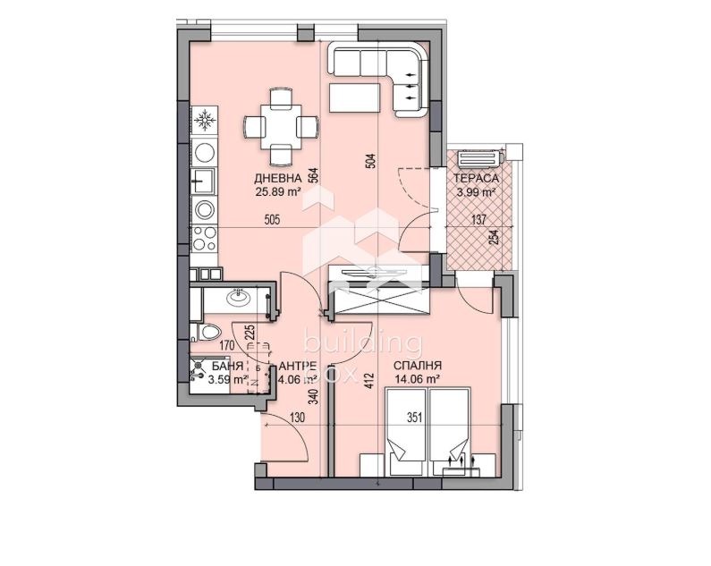 In vendita  1 camera da letto Plovdiv , Gagarin , 73 mq | 65626461 - Immagine [2]