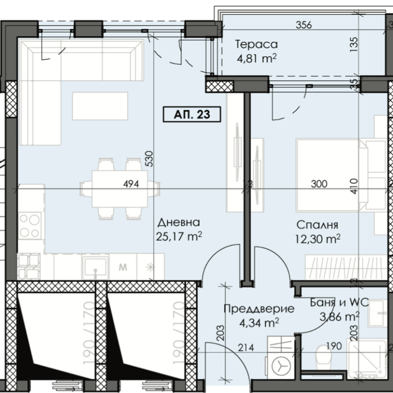 Продава 2-СТАЕН, гр. Пловдив, Тракия, снимка 1 - Aпартаменти - 48307487