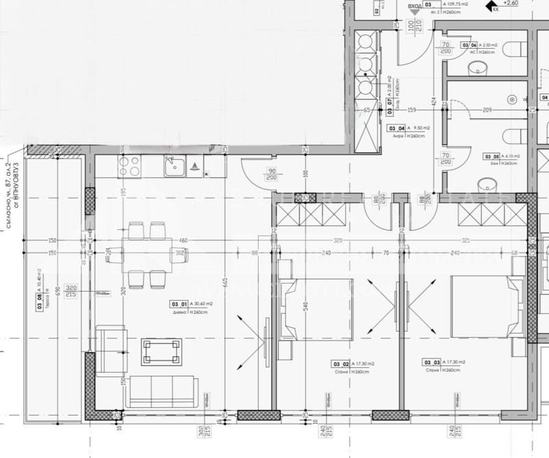 De vânzare  2 dormitoare Plovdiv , Hristo Smirnensci , 122 mp | 77837656 - imagine [2]