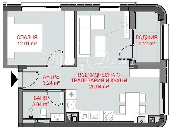 Продава  2-стаен град София , Манастирски ливади , 62 кв.м | 66738105 - изображение [2]