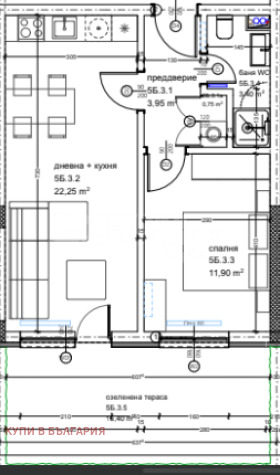 À vendre  1 chambre Varna , Kaisieva gradina , 58 m² | 91913416 - image [3]