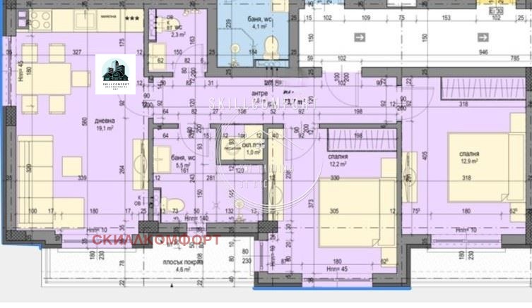 In vendita  2 camere da letto Sofia , Slatina , 85 mq | 40304285