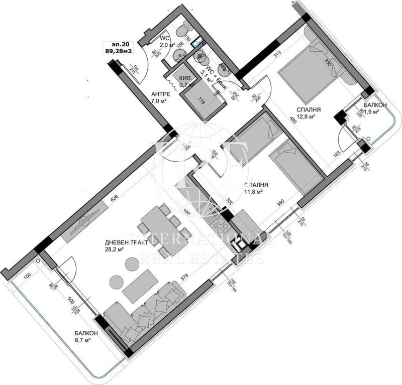 Zu verkaufen  2 Schlafzimmer Warna , Wladislaw Warnentschik 1 , 103 qm | 72808042 - Bild [2]