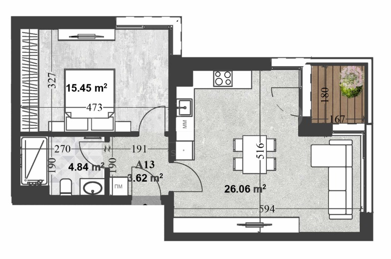 En venta  1 dormitorio Sofia , Krastova vada , 78 metros cuadrados | 65054688 - imagen [3]