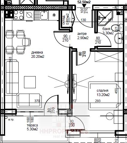 Til salgs  1 soverom Plovdiv , Belomorski , 60 kvm | 39701759 - bilde [6]