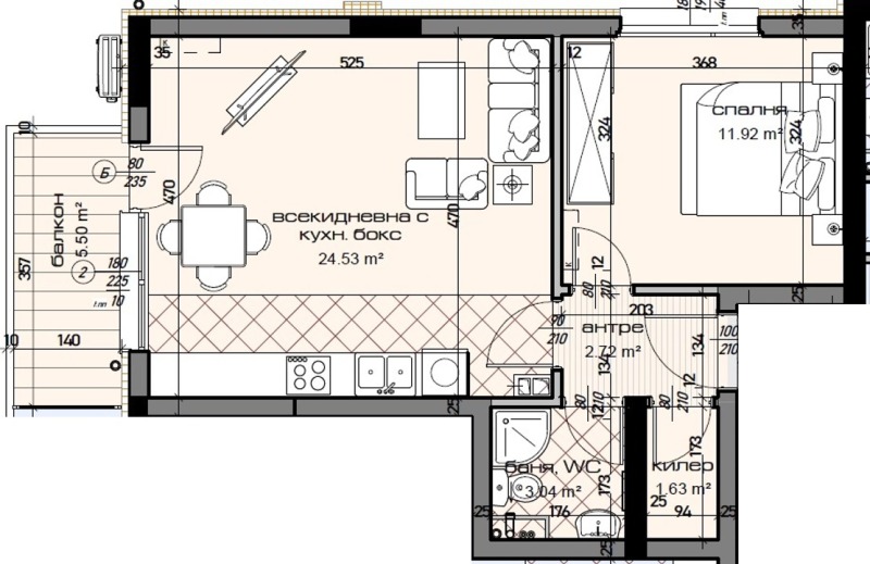 Продава 2-СТАЕН, гр. Варна, Младост 1