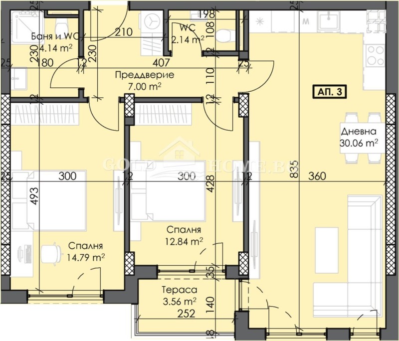 Продава 3-СТАЕН, гр. Пловдив, Тракия, снимка 4 - Aпартаменти - 48232606