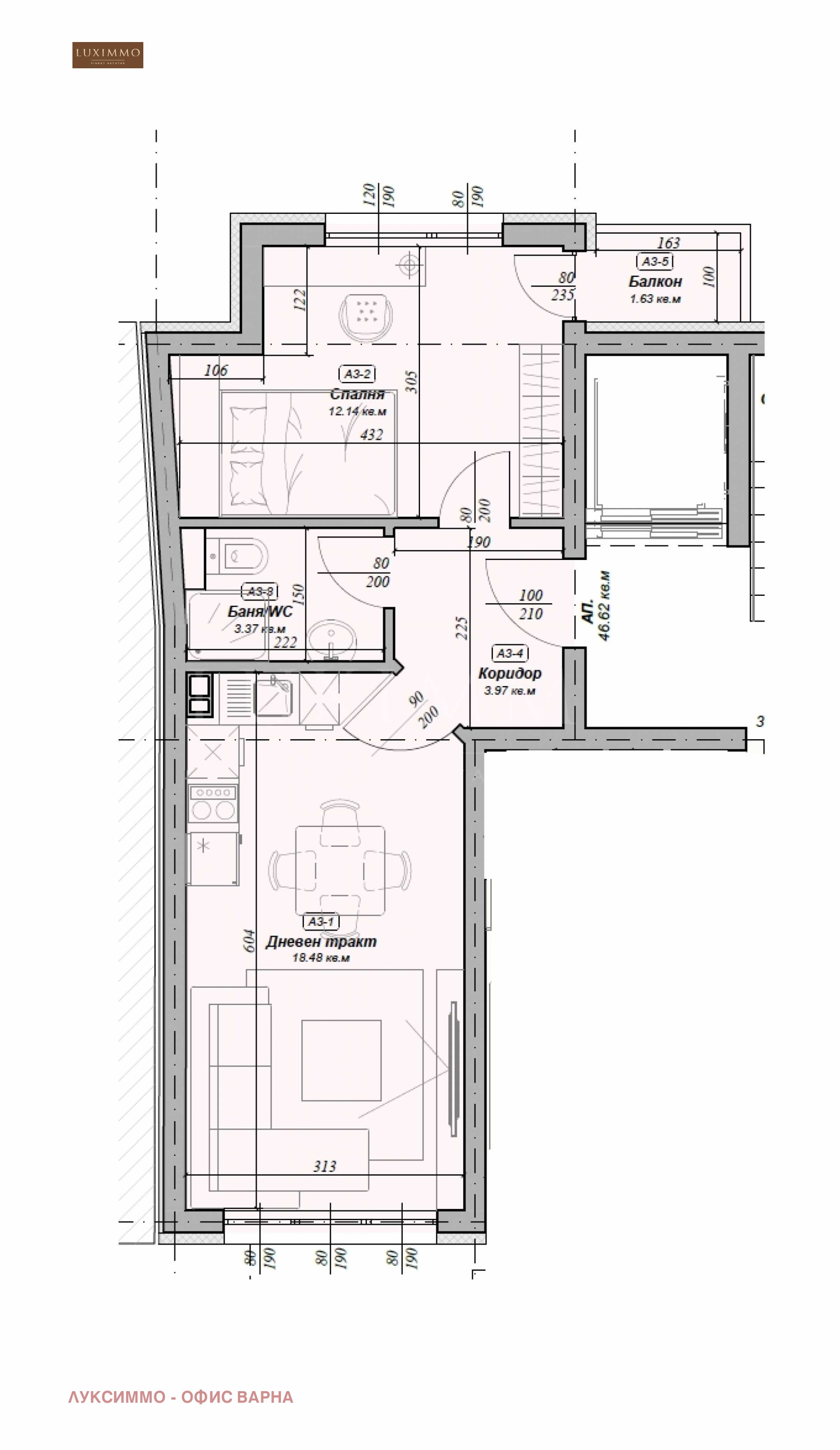Продава 2-СТАЕН, гр. Варна, Погреби, снимка 3 - Апартаменти - 56583541