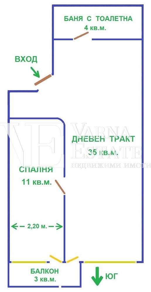 Till salu  1 sovrum Varna , Centar , 60 kvm | 13377026 - bild [15]