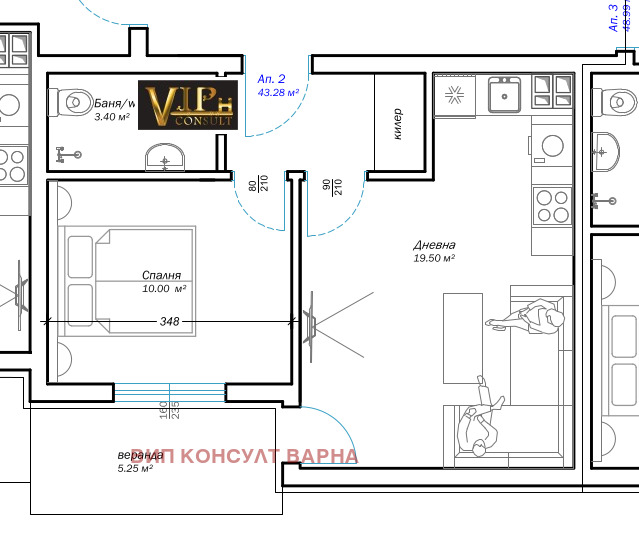 Продава 2-СТАЕН, гр. Варна, Възраждане 3, снимка 3 - Aпартаменти - 49161809