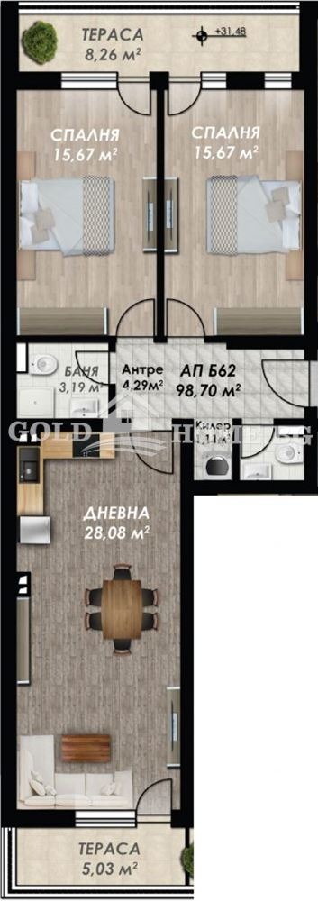 For Sale  2 bedroom Plovdiv , Gagarin , 120 sq.m | 42103705 - image [12]