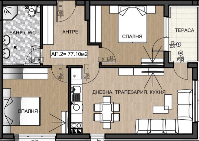 Продава 3-СТАЕН, гр. София, Горна баня, снимка 3 - Апартаменти - 53558267